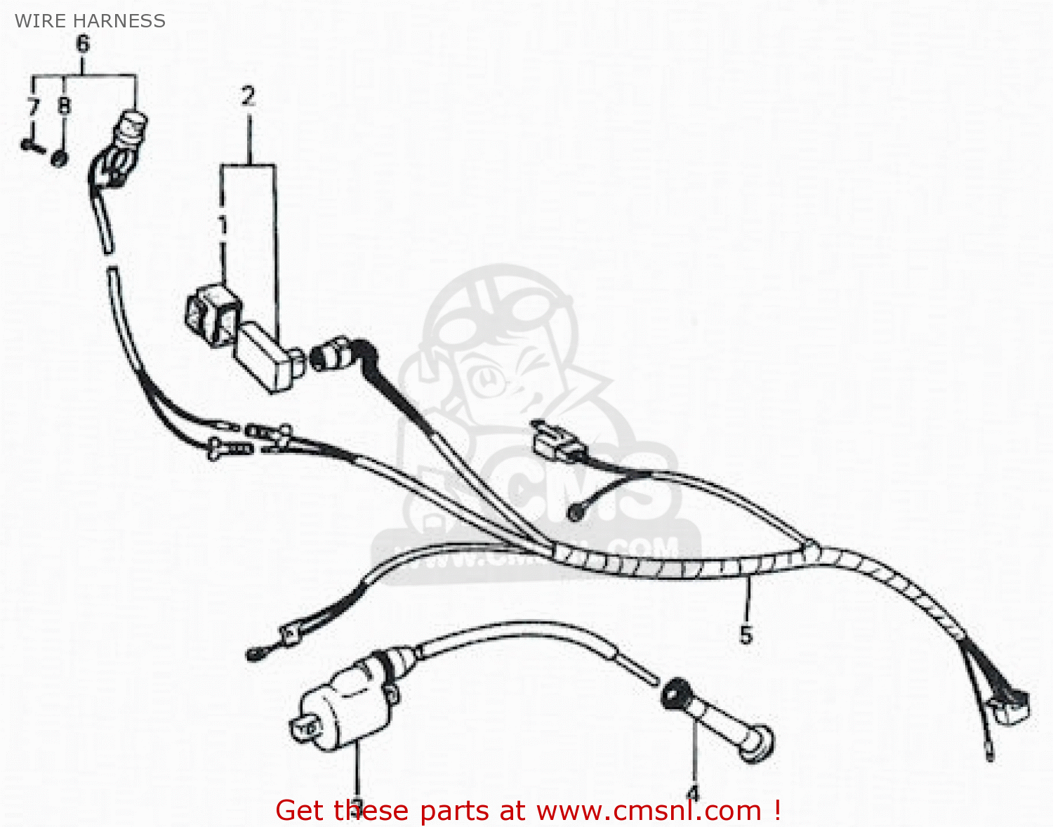 Honda RS600 WIRE HARNESS - buy WIRE HARNESS spares online