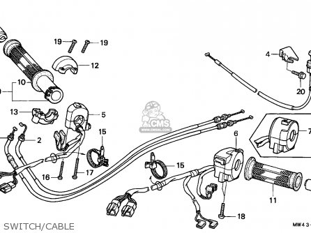 Honda RVF750R RC45 1995 (S) FRANCE / KPH パーツリストと回路図