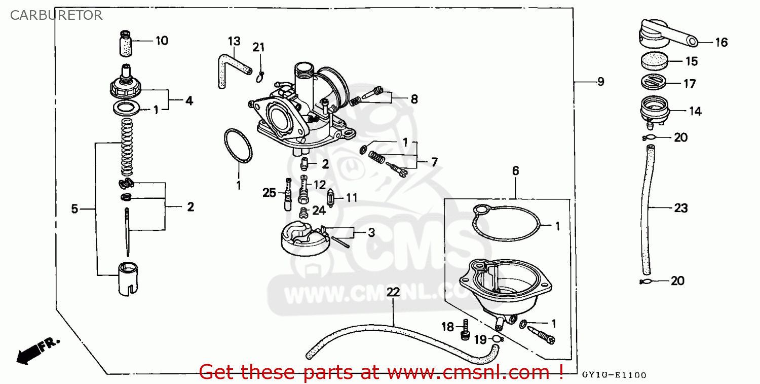 Honda SA50 VISION 1993 (P) GERMANY MP CARBURETOR - buy CARBURETOR ...