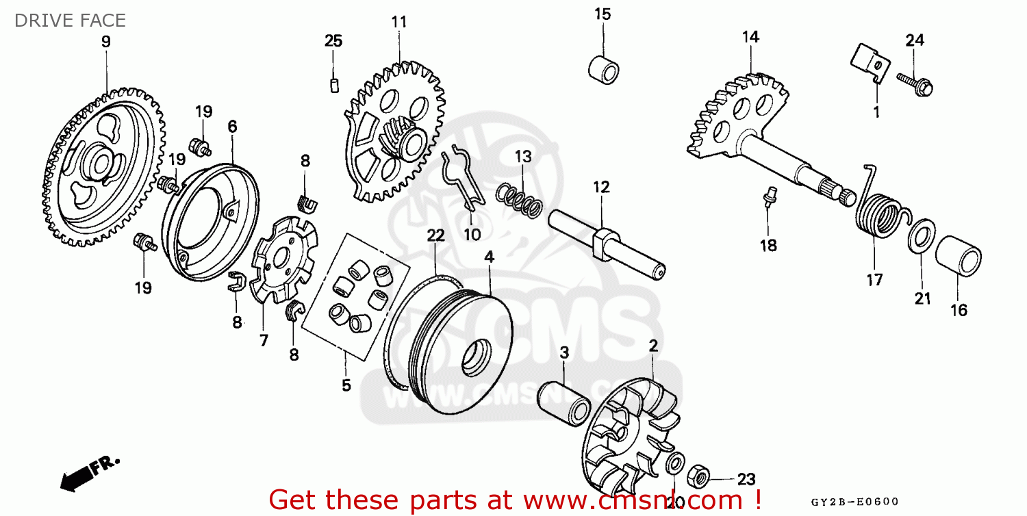 Honda SA75 VISION 1991 (M) SPAIN DRIVE FACE - buy DRIVE FACE spares online