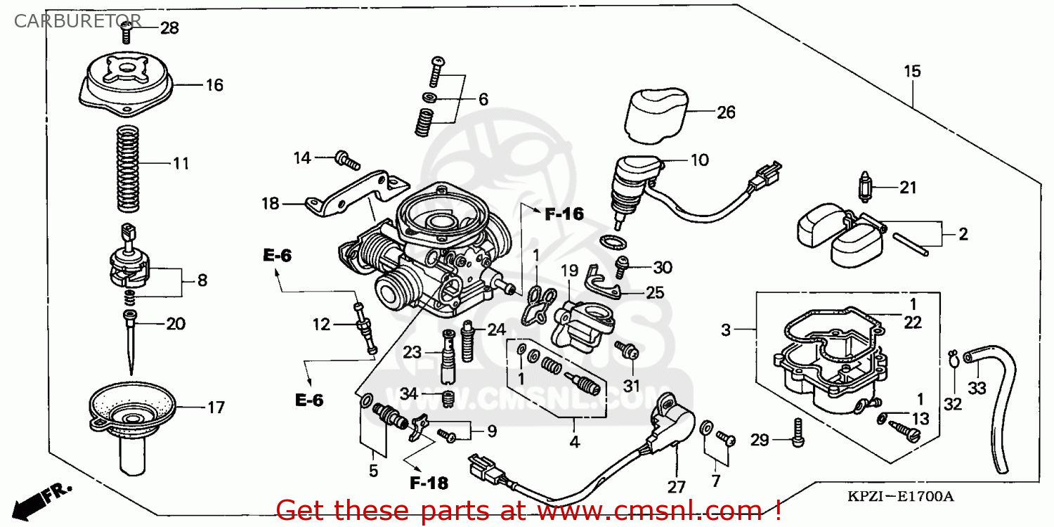 Honda Ses125 Dylan 2004 (4) England Carburetor - Buy Carburetor Spares 