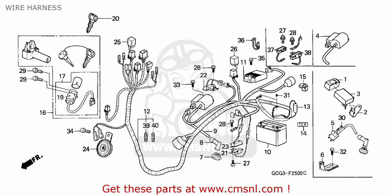 Honda SGX50 SKY 1999 (X) NETHERLANDS WIRE HARNESS - buy WIRE HARNESS ...