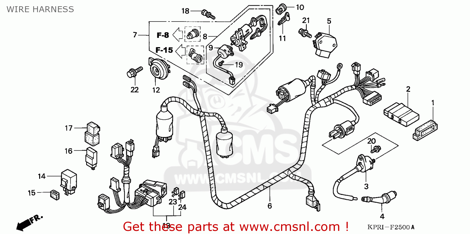 Honda SH125 2001 (1) EUROPEAN DIRECT SALES KPH WIRE HARNESS - buy WIRE