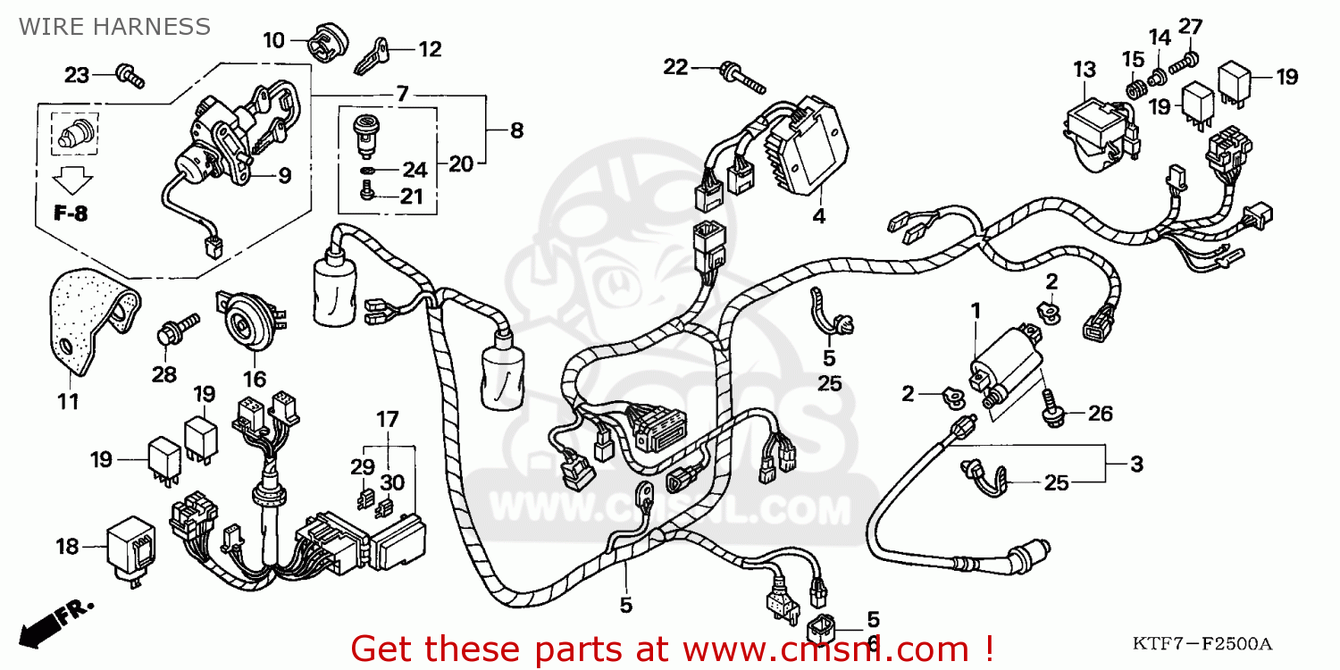 Honda SH125 2006 (6) EUROPEAN DIRECT SALES WIRE HARNESS - buy WIRE ...