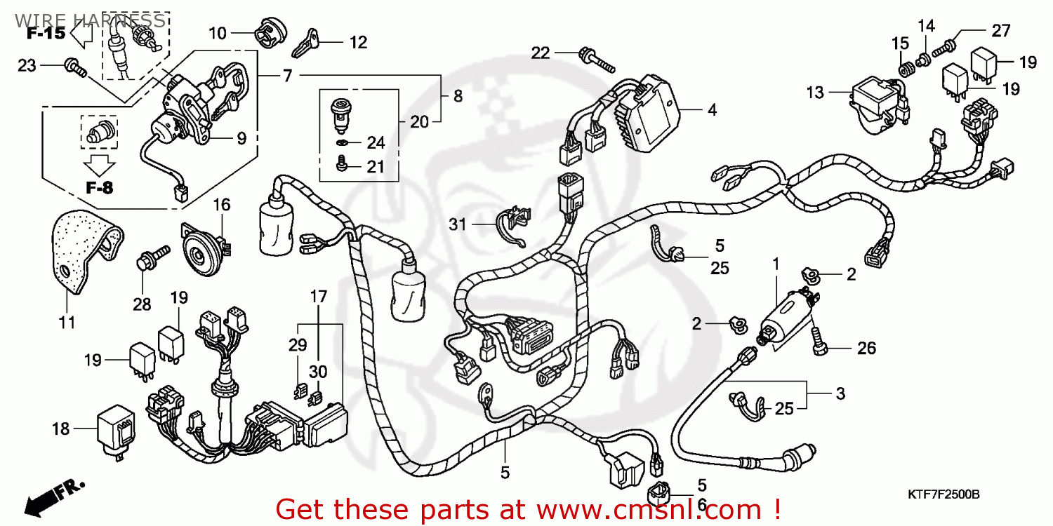 Honda SH125 2008 (8) ENGLAND / MKH WIRE HARNESS - buy WIRE HARNESS