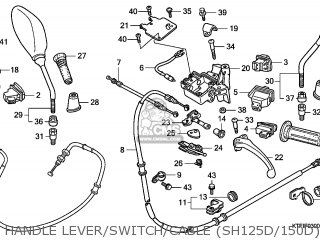 Honda SH125D9 UH125D (9) FRANCE / TYPE 2 CMF KMH parts lists and schematics