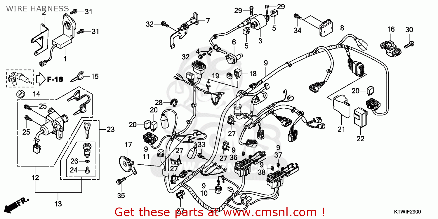 Honda Sh300 2011 (b) France   Cmf Wire Harness - Buy Wire Harness 