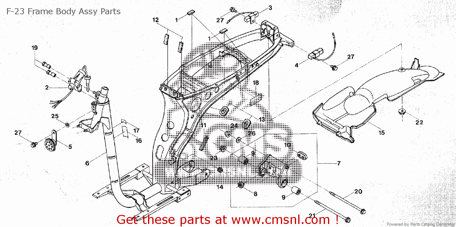 Honda SH50 1984 FRANCE SH50-500 F-23 Frame Body Assy Parts - buy F-23 ...