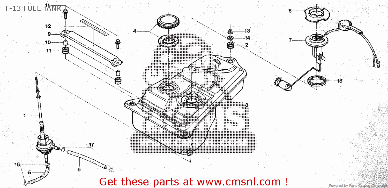 Honda SH50 SCOOPY 1984 (E) BELGIUM F13 FUEL TANK buy F13 FUEL TANK