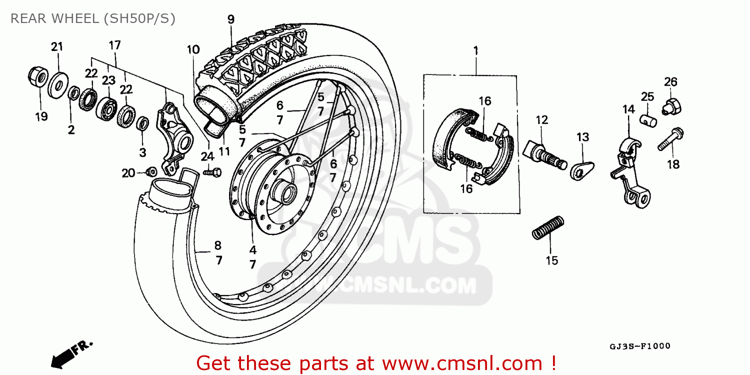 Honda SH50 parts: order spare parts online at CMSNL