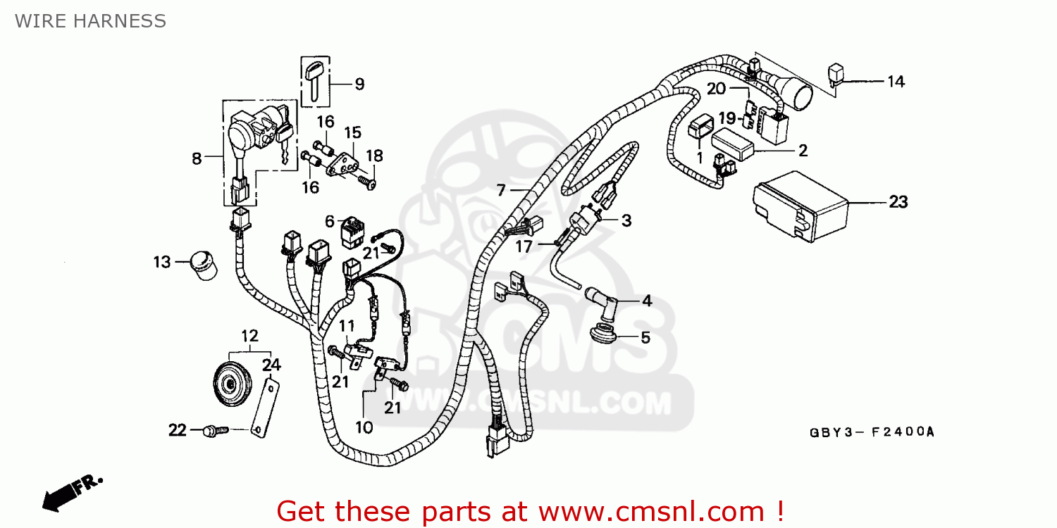 Honda SH50Y 2000 (Y) ITALY KPH WIRE HARNESS - buy WIRE HARNESS spares