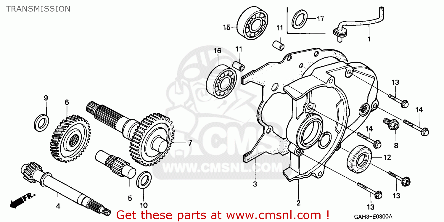 Honda SK50M DIO 2000 (Y) CANADA TRANSMISSION buy TRANSMISSION spares