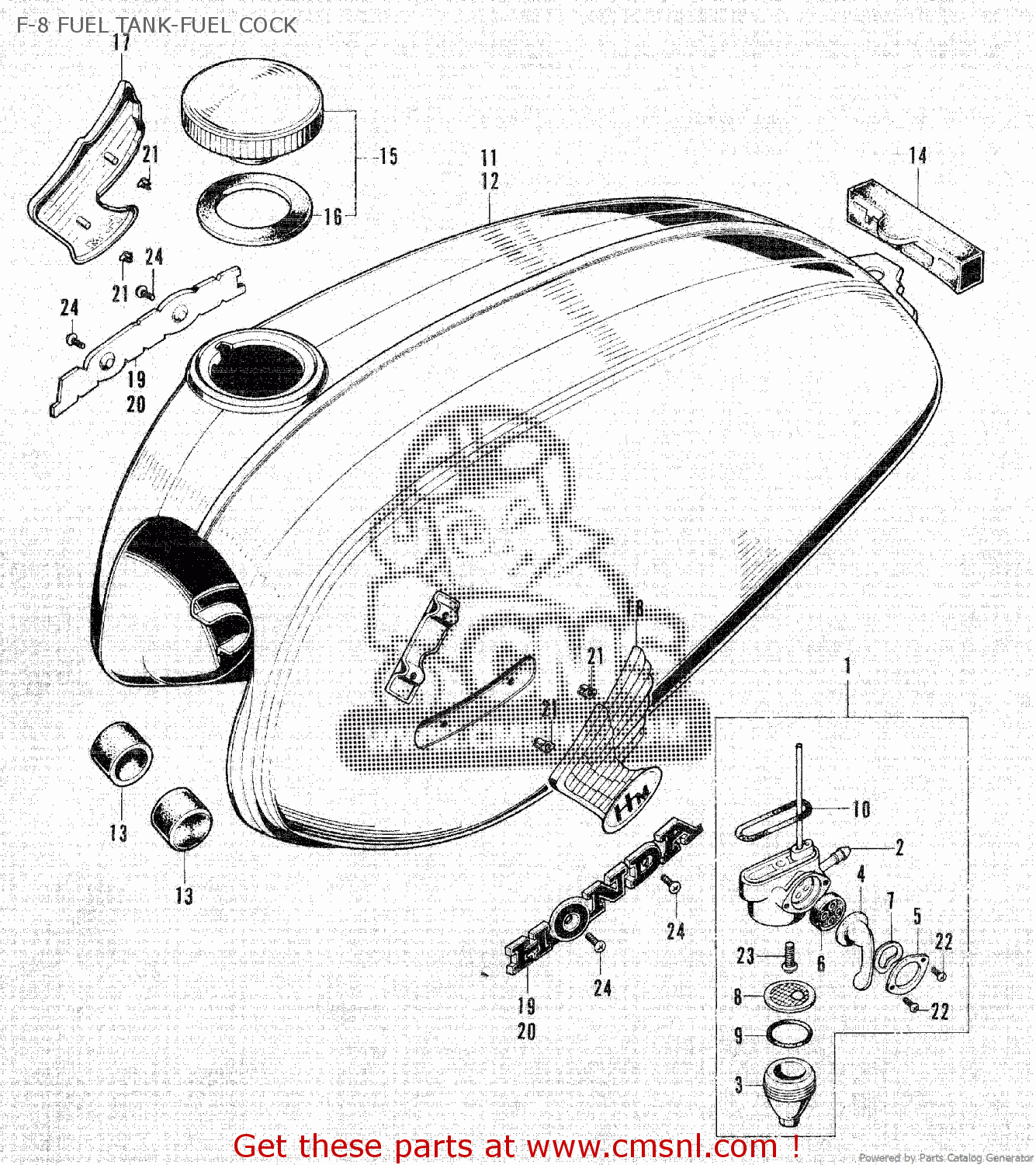 Honda SL125 F8 FUEL TANKFUEL COCK buy F8 FUEL TANKFUEL COCK