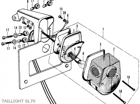 Honda SL70 MOTOSPORT 1971 K0 USA parts lists and schematics