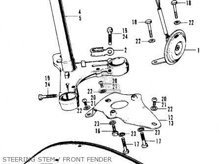 Honda SL70 MOTOSPORT 1973 K1 USA parts lists and schematics