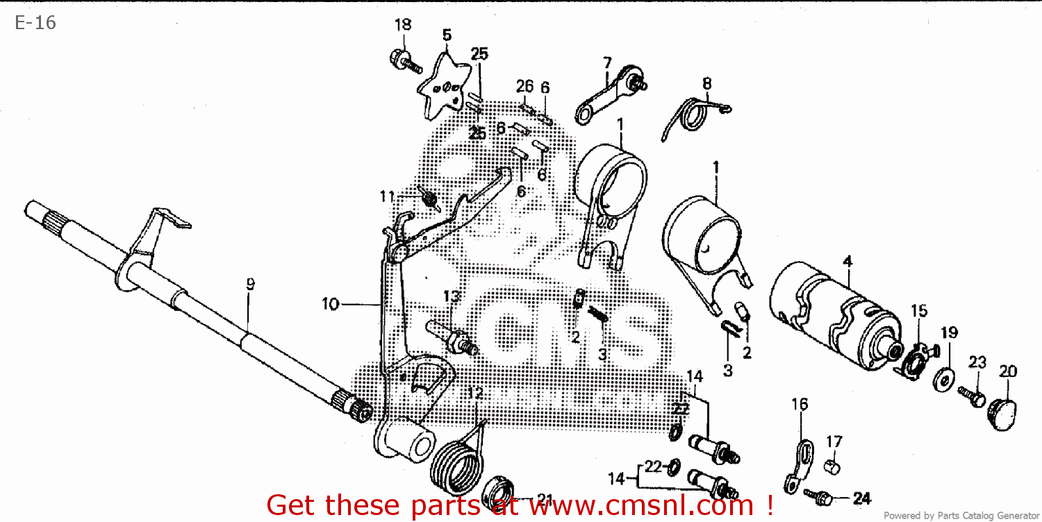 Honda SNC50 GIORCUB 2001 (1) JAPAN AF53-110 E-16 - buy E-16 spares online