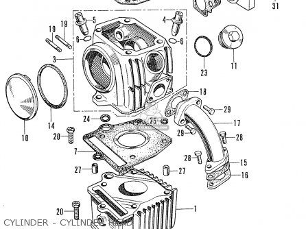 CYLINDER - CYLINDER HEAD - SS50Z ENGLAND