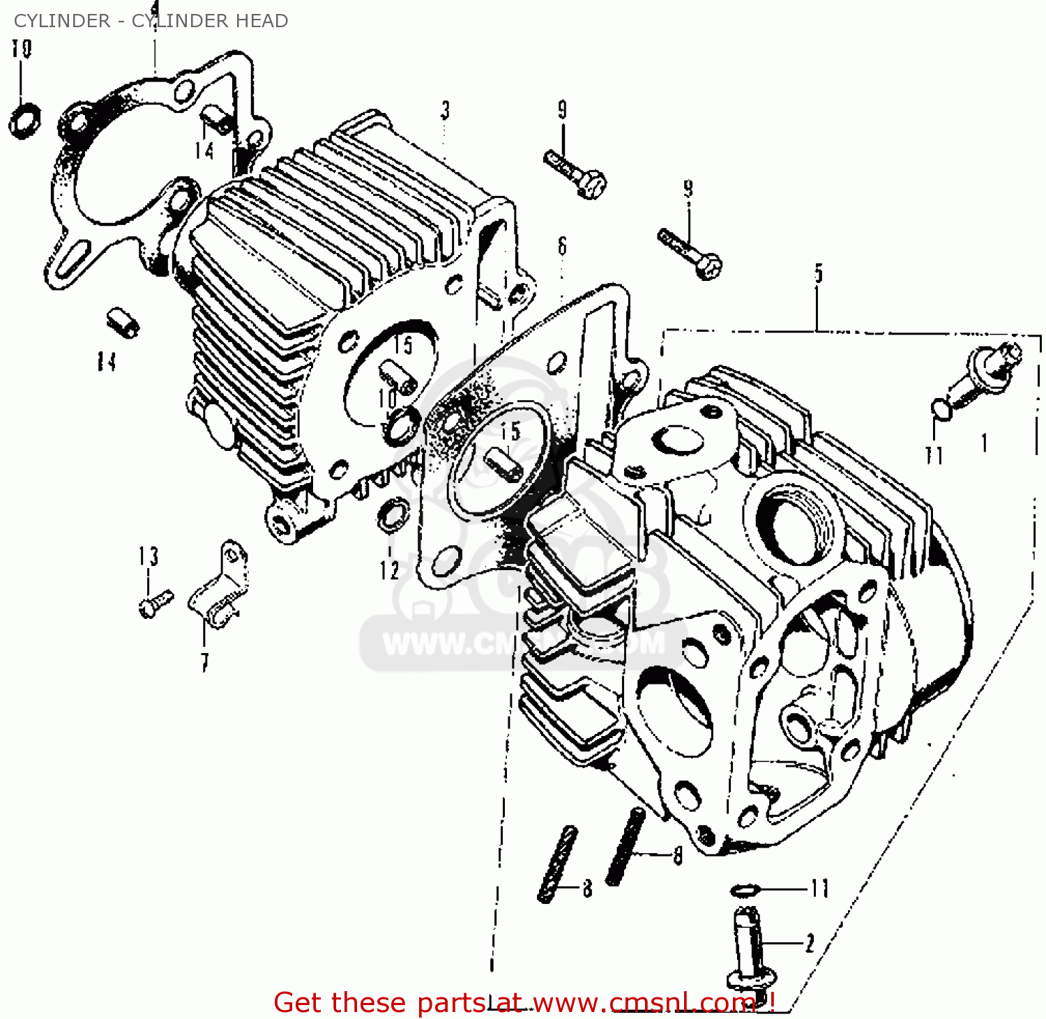 Honda SS50Z K3 BELGIUM CYLINDER - CYLINDER HEAD - buy CYLINDER ...