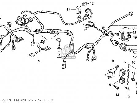 Honda ST1100 1998 (W) USA CALIFORNIA parts lists and schematics