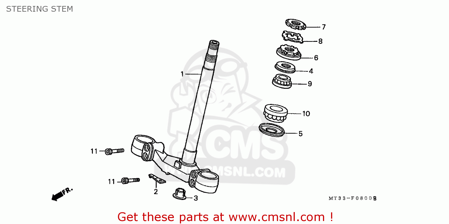 Honda ST1100 PANEUROPEAN 1993 (P) NORTHERN EUROPE / KPH STEERING STEM