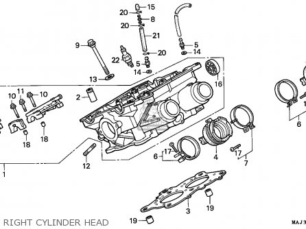 Honda ST1100A PANEUROPEAN 1998 (W) ITALY parts lists and ... st1100 engine diagram 