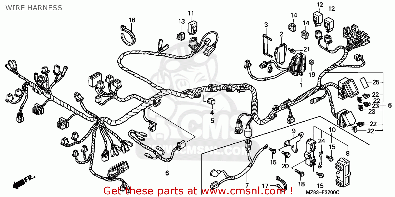 Honda ST1100P 2000 (Y) AUSTRALIA / KPH WIRE HARNESS - buy WIRE HARNESS