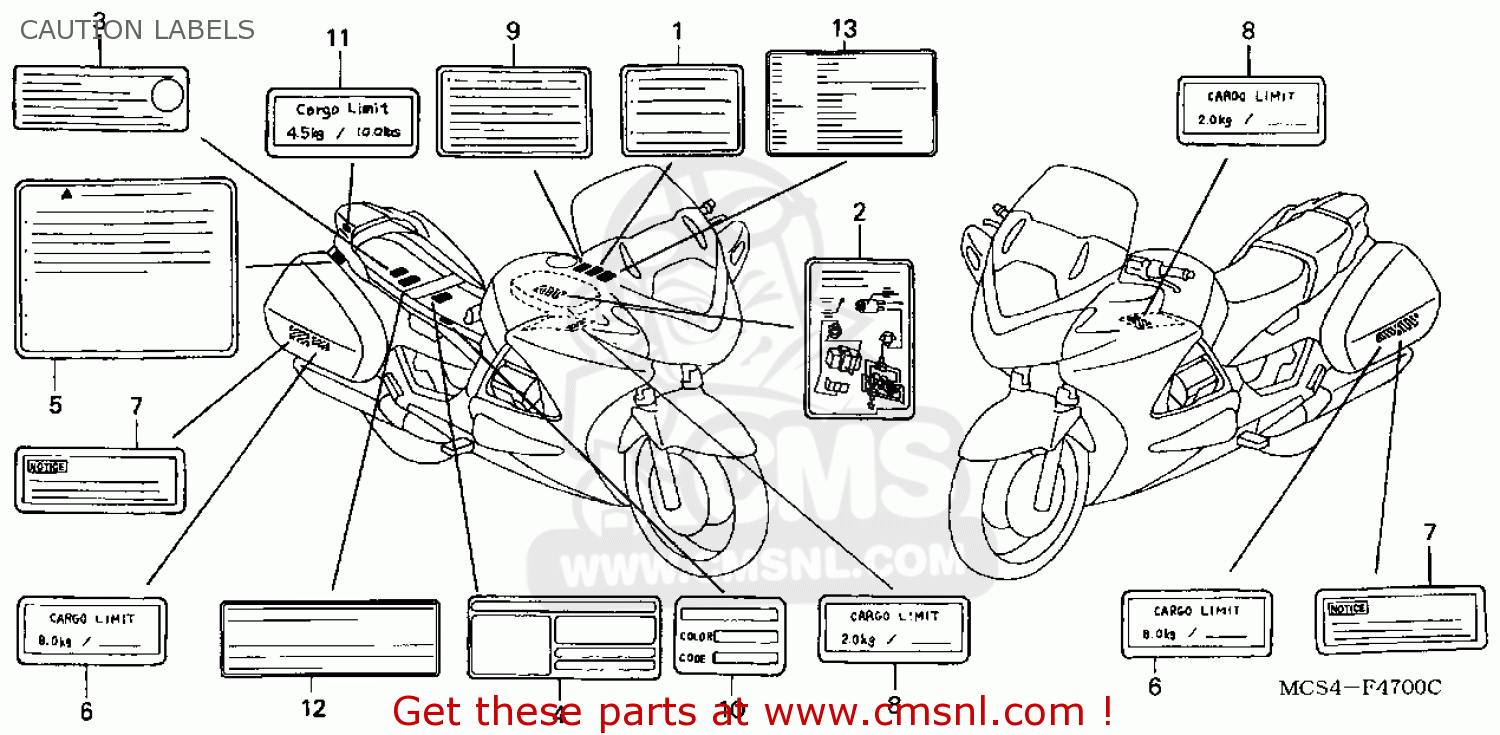 Honda ST1300 2004 (4) USA parts lists and schematics