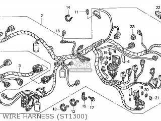 Honda ST1300 PANEUROPEAN 2002 (2) ENGLAND parts lists and schematics