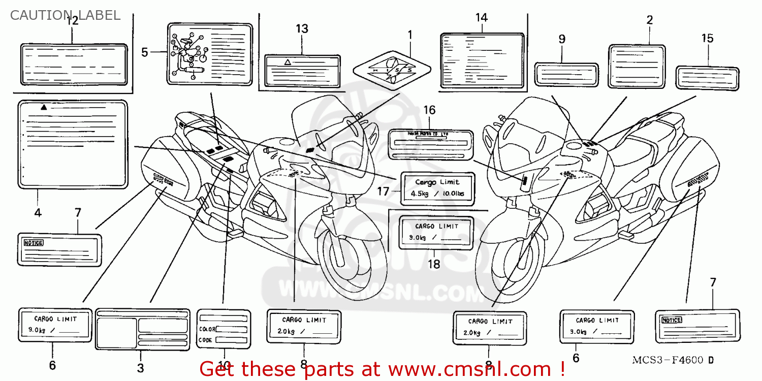Honda ST1300 PANEUROPEAN 2006 (6) ENGLAND parts lists and schematics