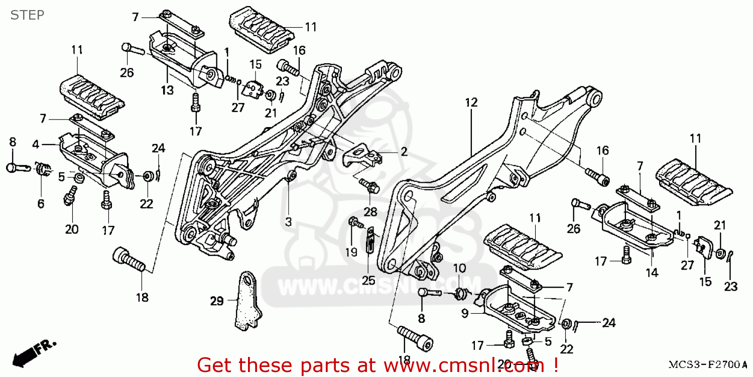 St1300a Riser Honda ST1300A 2005 (5) USA STEP - buy STEP spares online