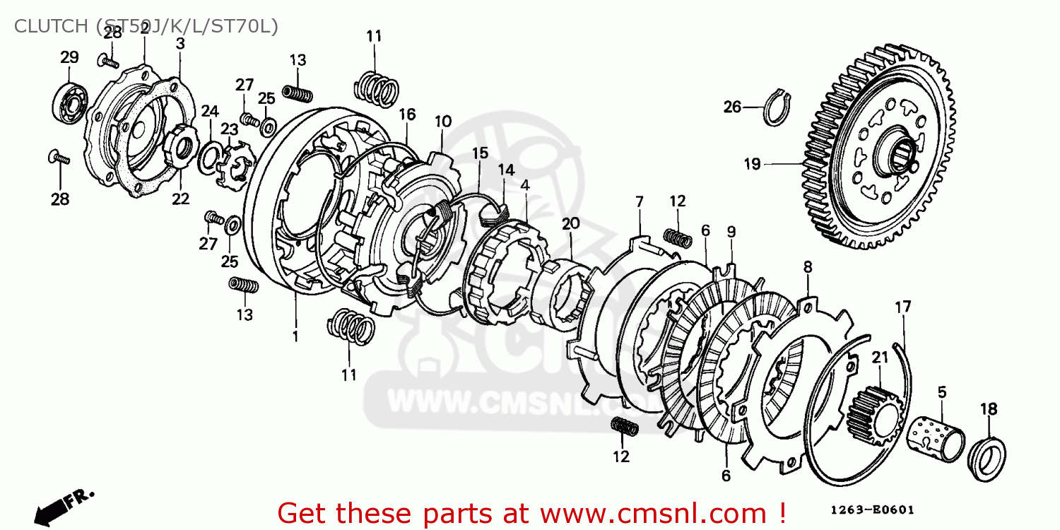 Honda St70 Dax 1990 L France Cmf Mk Clutch St50j K L