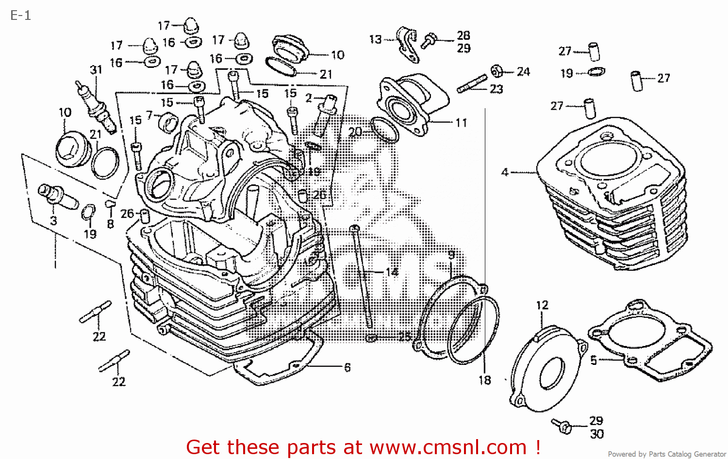 Honda TL125 1983 (D) JAPAN JF06-100 E-1 - buy E-1 spares online