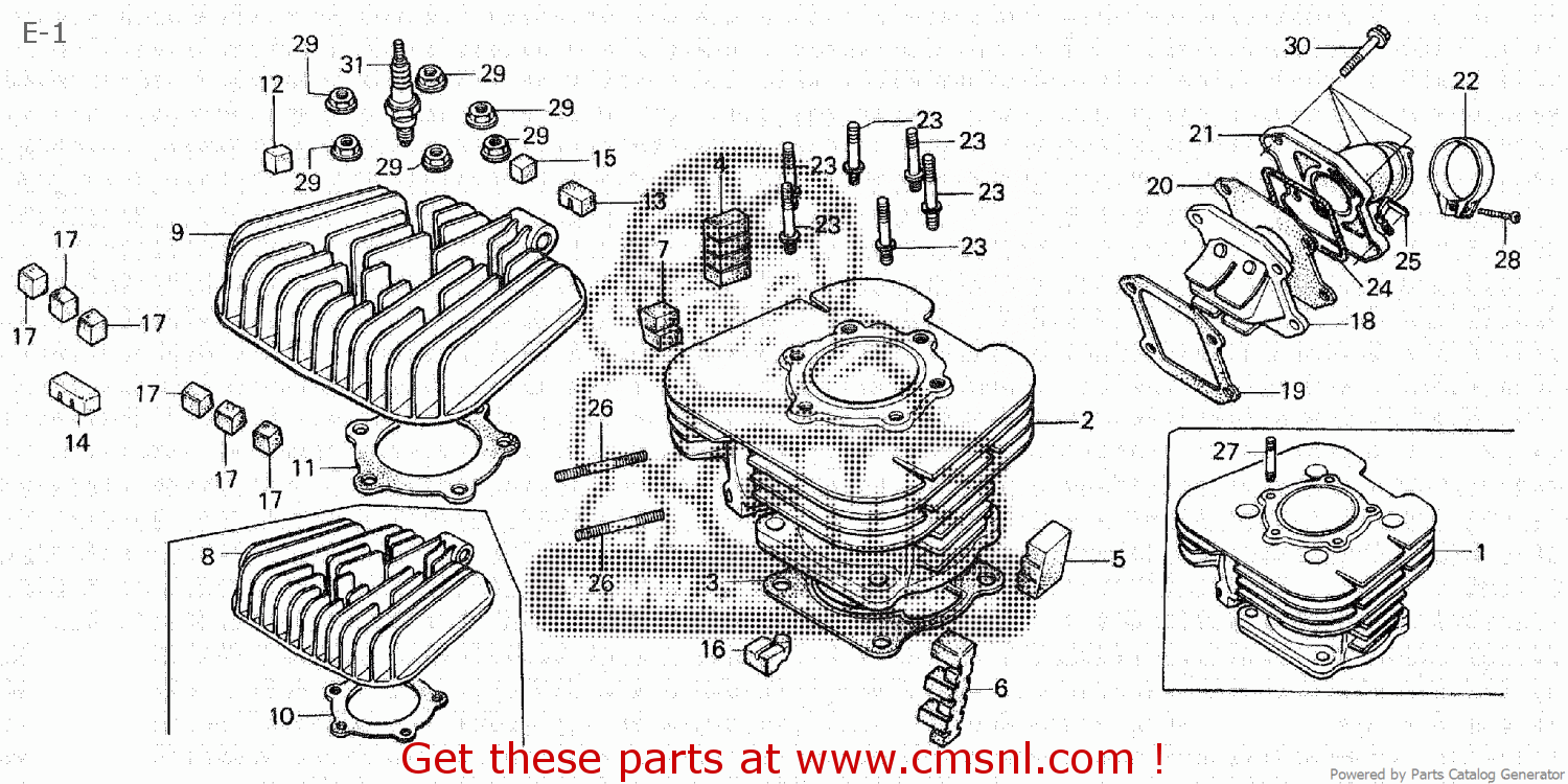 Honda TLM200R 1985 (F) JAPAN MD15-100 E-1 - buy E-1 spares online