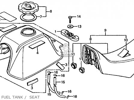 Honda Trx125 Fourtrax 125 1986 (g) Usa parts list partsmanual partsfiche