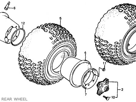 Honda TRX125 FOURTRAX 125 1986 (G) USA parts lists and schematics