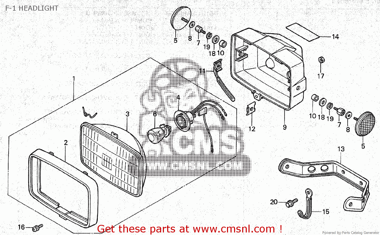 Honda TRX125 FOURTRAX 1986 (G) F-1 HEADLIGHT - buy F-1 HEADLIGHT spares