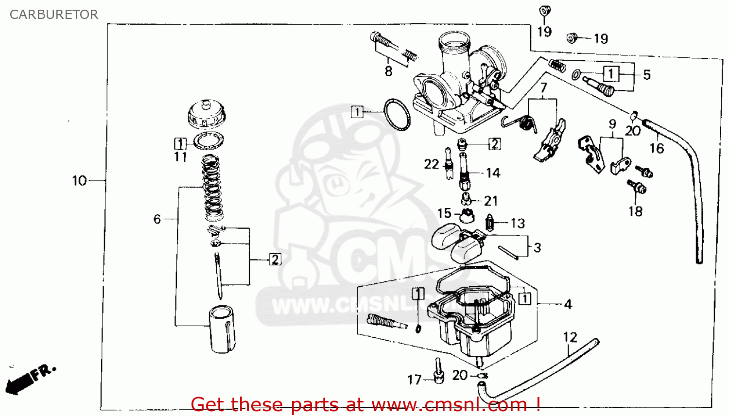 Honda Trx200sx Fourtrax 200sx 1986 Usa Carburetor ... honda trx 300 wiring diagram 