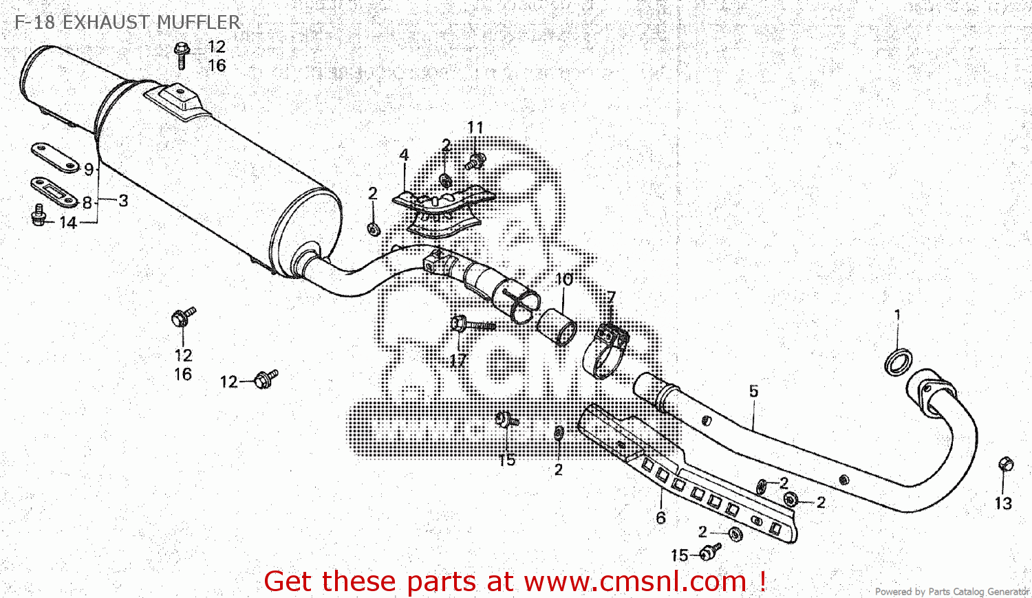 Caltric Exhaust Muffler Gasket For Honda TRX250 Fourtrax 250 1985
