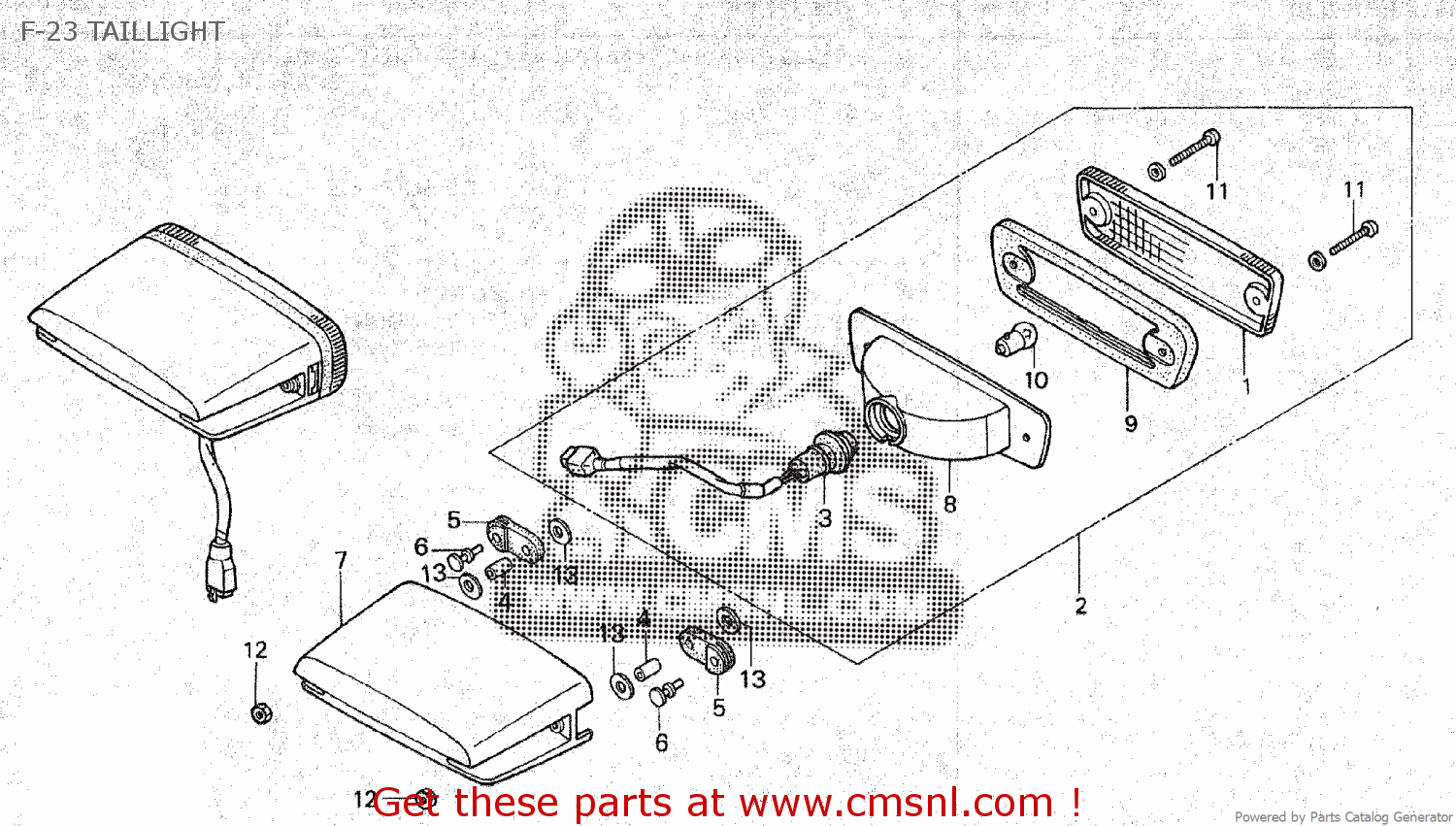 Honda TRX250 1986 (G) F23 TAILLIGHT buy F23 TAILLIGHT spares online