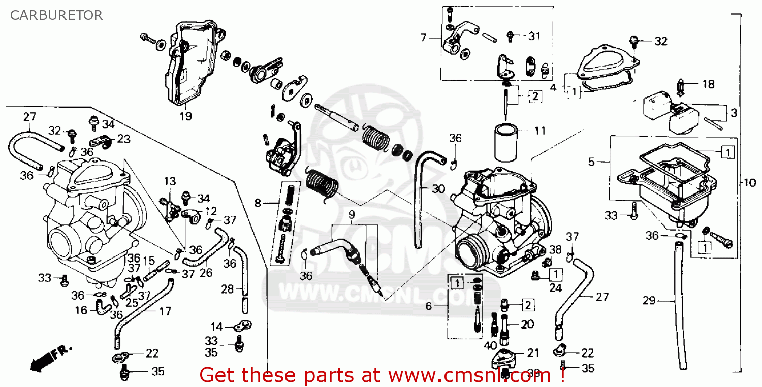 Honda Trx250 Fourtrax 250 1985 (f) Usa Carburetor ... 1987 vt 1100 honda shadow wiring diagram 