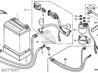 Honda Trx250 Fourtrax Recon 1997 (v) Usa parts list ... honda recon 250 battery diagram 