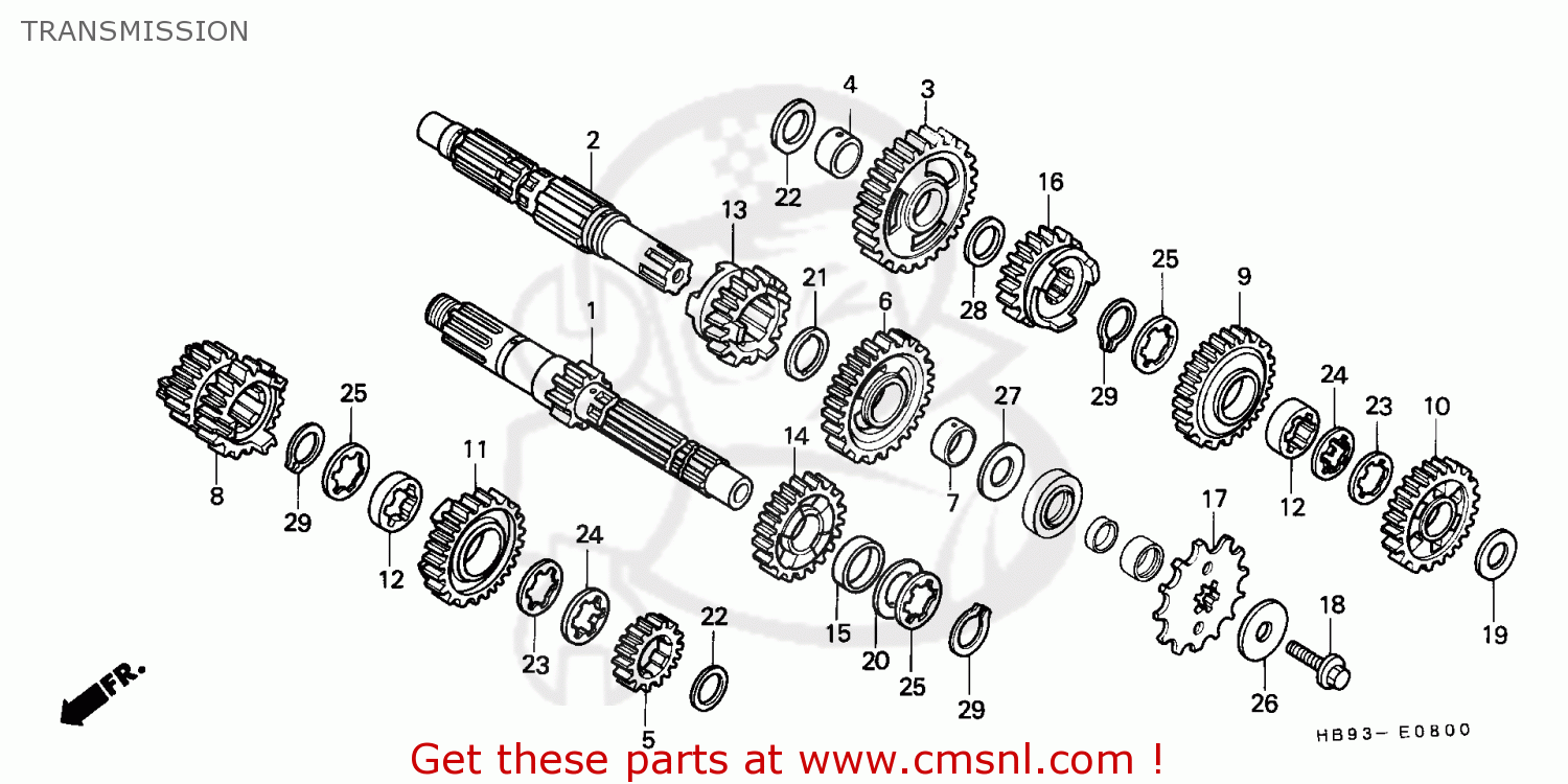 Honda TRX250R FOURTRAX 1986 (G) CANADA TRANSMISSION buy TRANSMISSION