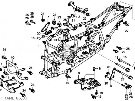 Honda Trx250r Fourtrax 250r 1987 (h) Usa parts list partsmanual partsfiche