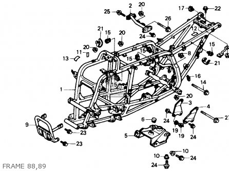 Honda TRX250R FOURTRAX 250R 1988 (J) USA parts lists and schematics