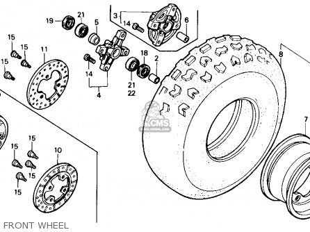 Honda TRX250R FOURTRAX 250R 1988 (J) USA parts lists and schematics