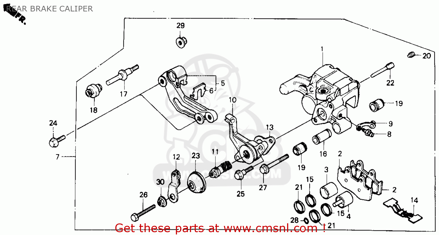 Rear Brake Master Cylinder Assy For Honda TRX250R 2x4 Fourtrax 250R 1986-1989 - Foto 2