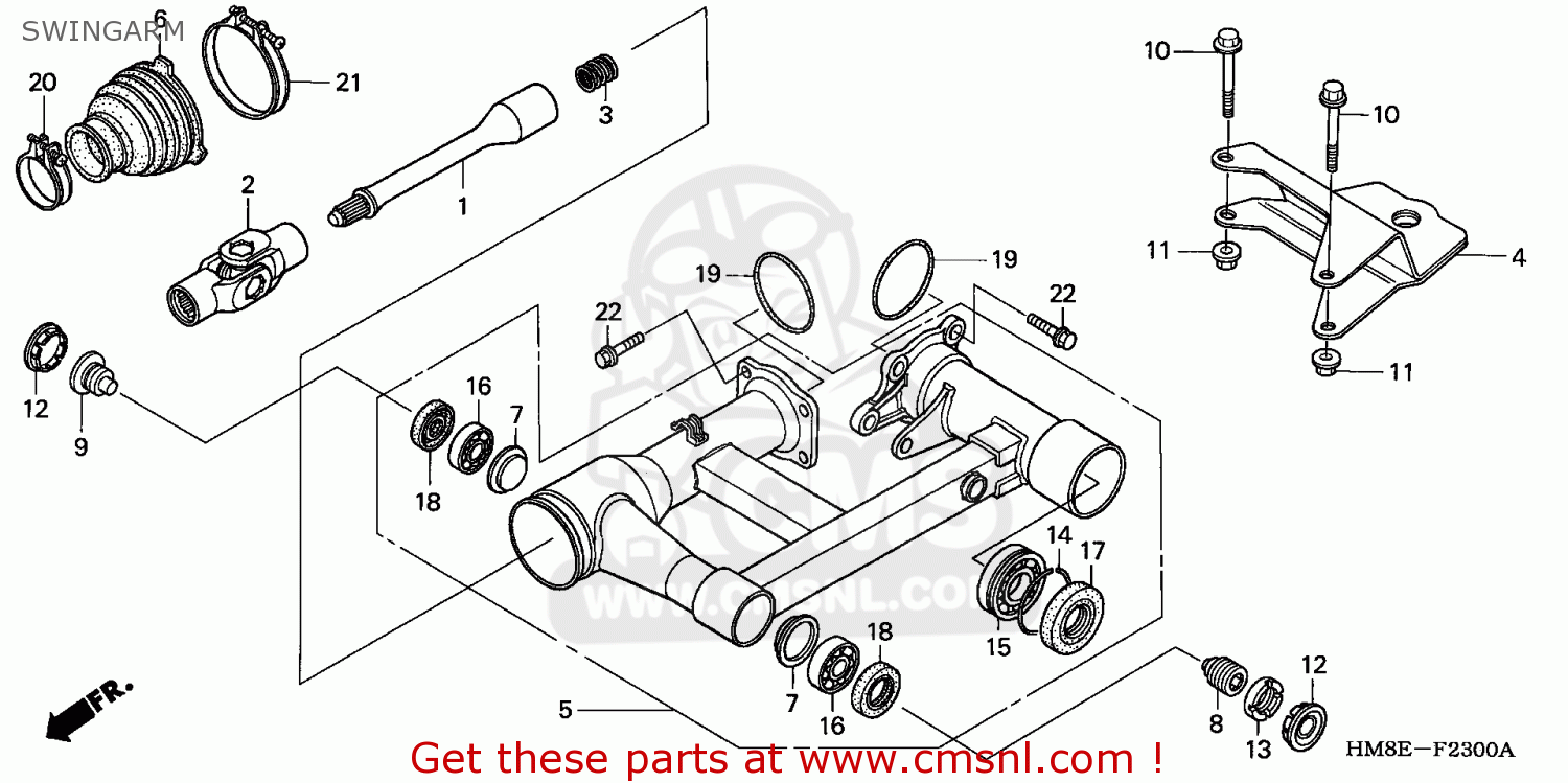 Honda TRX250TM FOURTRAX RECON 2003 (3) USA SWINGARM buy SWINGARM
