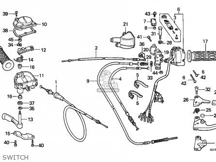 Honda TRX300 FOURTRAX 1990 (L) USA parts lists and schematics