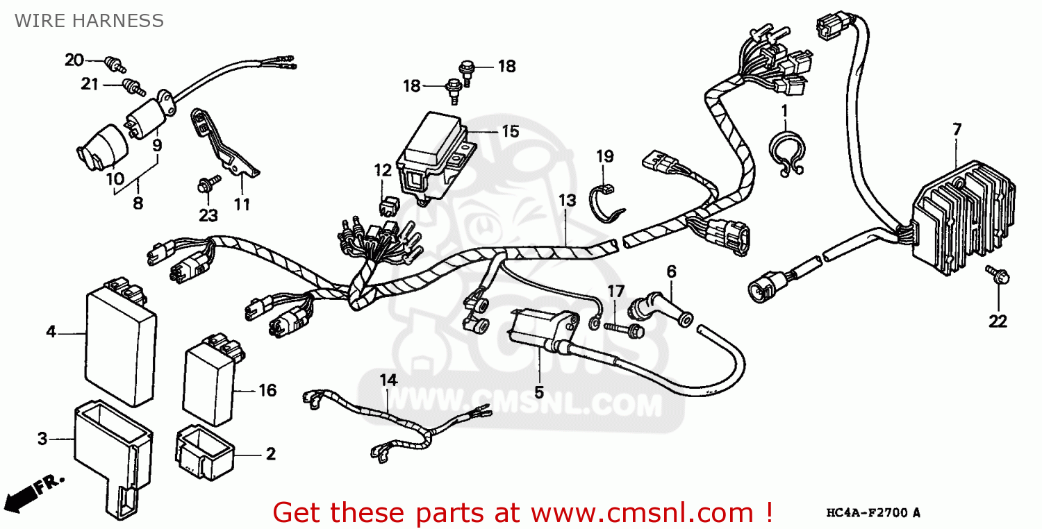 Honda TRX300 FOURTRAX 1992 (N) USA WIRE HARNESS - buy WIRE HARNESS