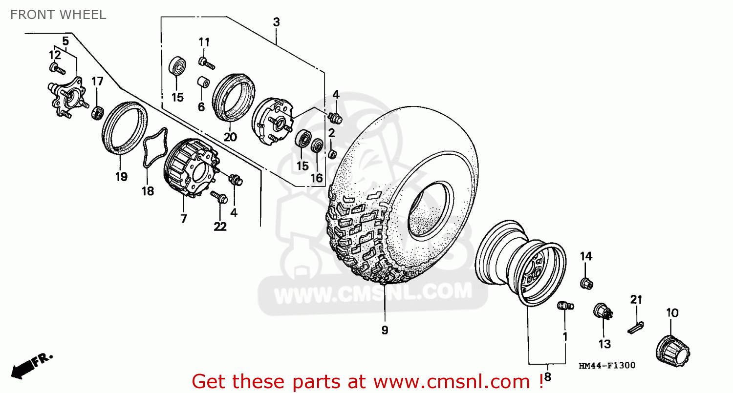 Honda Fourtrax 300 Rear Axle Front Wheel Bearing & Seal Kit (Both Sides) - Fits 1993-2000 Honda FourTrax 300 TRX300 2x4 ATV Honda 300 Fourtrax2000 - Foto 10